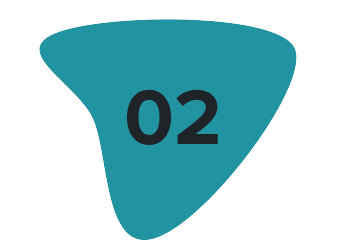 02 on a teal blob