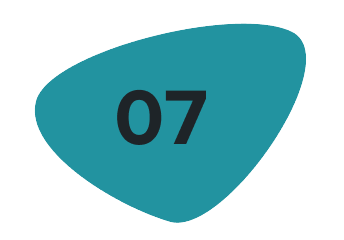 07 on a teal blob